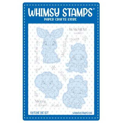 Whimsy Stamps Outline Dies - Christmas in the Woods